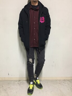 「ビッグジョン」｜上ノ山 寛瑛さん（メンズ・172cm）の冬コーディネート