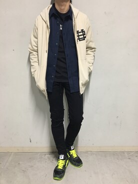 「ビッグジョン」｜上ノ山 寛瑛さん（メンズ・172cm）の冬コーディネート