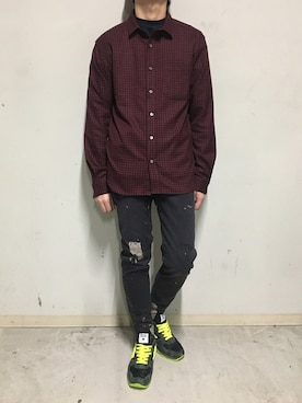 「ビッグジョン」｜上ノ山 寛瑛さん（メンズ・172cm）の冬コーディネート
