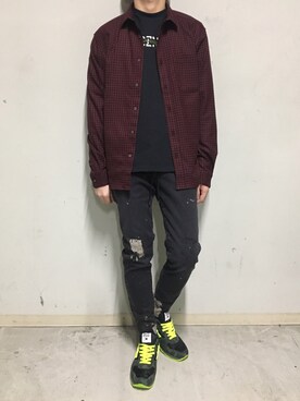 「ビッグジョン」｜上ノ山 寛瑛さん（メンズ・172cm）の冬コーディネート