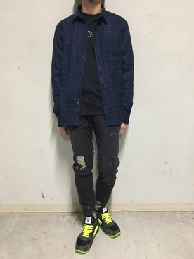 「ビッグジョン」｜上ノ山 寛瑛さん（メンズ・172cm）の冬コーディネート