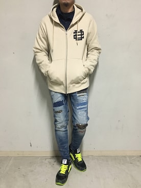 「ビッグジョン」｜上ノ山 寛瑛さん（メンズ・172cm）の冬コーディネート