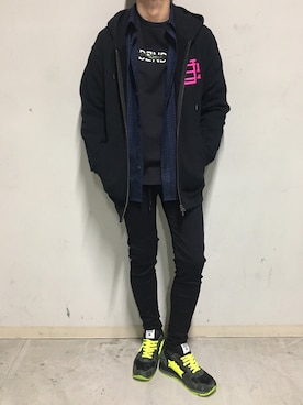 「ビッグジョン」｜上ノ山 寛瑛さん（メンズ・172cm）の冬コーディネート