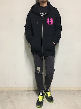 「ビッグジョン」｜上ノ山 寛瑛さん（メンズ・172cm）の冬コーディネート