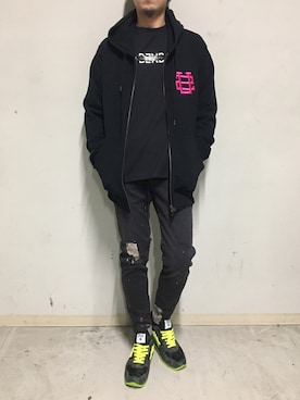 「ビッグジョン」｜上ノ山 寛瑛さん（メンズ・172cm）の冬コーディネート