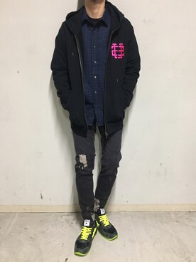 「ビッグジョン」｜上ノ山 寛瑛さん（メンズ・172cm）の冬コーディネート