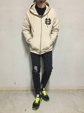 「ビッグジョン」｜上ノ山 寛瑛さん（メンズ・172cm）の冬コーディネート