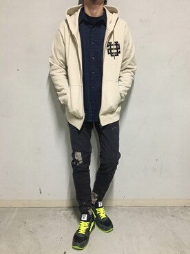 「ビッグジョン」｜上ノ山 寛瑛さん（メンズ・172cm）の冬コーディネート
