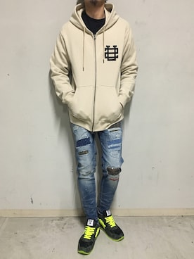 「ビッグジョン」｜上ノ山 寛瑛さん（メンズ・172cm）の冬コーディネート