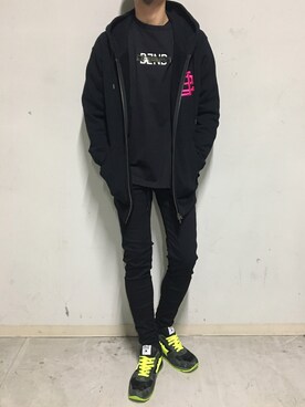 「ビッグジョン」｜上ノ山 寛瑛さん（メンズ・172cm）の冬コーディネート