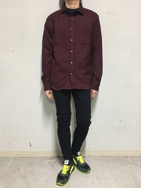 「ビッグジョン」｜上ノ山 寛瑛さん（メンズ・172cm）の冬コーディネート