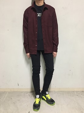 「ビッグジョン」｜上ノ山 寛瑛さん（メンズ・172cm）の冬コーディネート