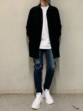 「surt（サート）のアイテム（トップス）」を使った、上ノ山 寛瑛さん（メンズ・172cm）の春コーディネート