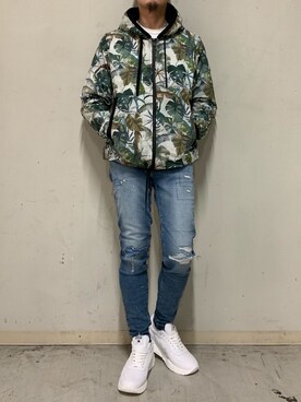 「アトランティックスターズ」｜「アイテム（ブルゾン）」を使った、上ノ山 寛瑛さん（メンズ・172cm）の春コーディネート