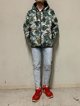 「アトランティックスターズ」｜「アイテム（ブルゾン）」を使った、上ノ山 寛瑛さん（メンズ・172cm）の春コーディネート