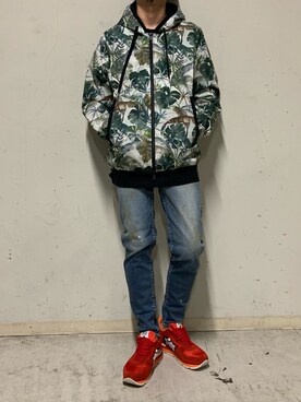 「アトランティックスターズ」｜「アイテム（ブルゾン）」を使った、上ノ山 寛瑛さん（メンズ・172cm）の夏コーディネート