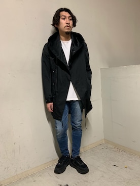 「surt」｜「アイテム（ブルゾン）」を使った、上ノ山 寛瑛さん（メンズ・172cm）の夏コーディネート