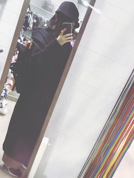 「カオリノモリ」｜「アイテム（チェスターコート）」を使った、ととさん（レディース・172cm）の冬コーディネート