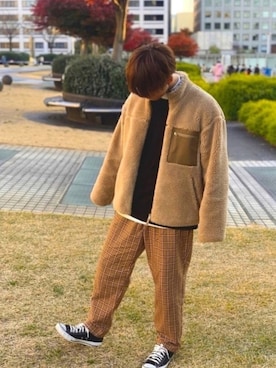 「RAGEBLUE（レイジブルー）のアイテム（ブルゾン）」を使った、おだまや  さん（メンズ・171cm）の冬コーディネート