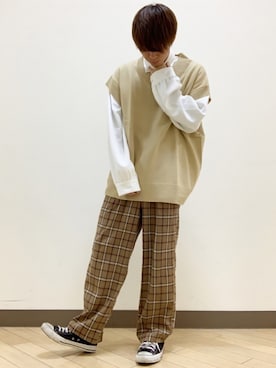 「BASQUE magenta（バスクマゼンタ）のアイテム（ベスト）」を使った、おだまや  さん（メンズ・171cm）の冬コーディネート