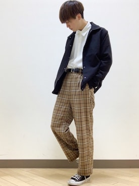 「THE CASUAL（カジュアル）のアイテム（パンツ）」を使った、おだまや  さん（メンズ・171cm）の春コーディネート