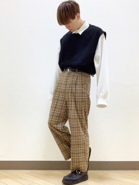 「THE CASUAL（カジュアル）のアイテム（パンツ）」を使った、おだまや  さん（メンズ・171cm）の春コーディネート