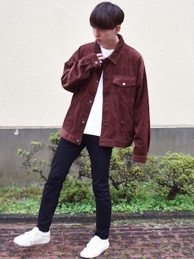 「GU（ジーユー）の（GU）スキニーフィットジーンズ（MEN ⁄ ジーンズ）」を使った、おだまや  さん（メンズ・171cm）の秋コーディネート