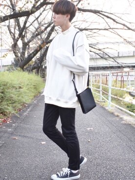 「GU（ジーユー）の（GU）スキニーフィットジーンズ（MEN ⁄ ジーンズ）」を使った、おだまや  さん（メンズ・171cm）の秋コーディネート