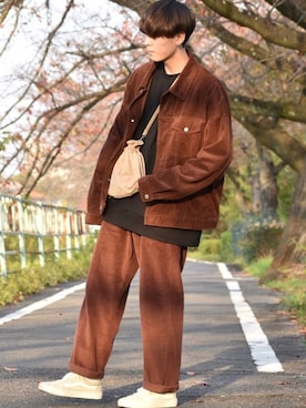 「RAGEBLUE（レイジブルー）のアイテム（ショルダーバッグ）」を使った、おだまや  さん（メンズ・171cm）の冬コーディネート