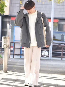「CREARE -LINO-（クレアーレリノ）のアイテム（ブルゾン）」を使った、おだまや  さん（メンズ・171cm）の冬コーディネート
