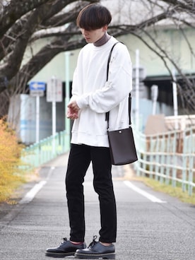 「CREARE -LINO-（クレアーレリノ）のアイテム（スウェット）」を使った、おだまや  さん（メンズ・171cm）の冬コーディネート