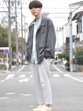「CREARE -LINO-（クレアーレリノ）のアイテム（ブルゾン）」を使った、おだまや  さん（メンズ・171cm）の冬コーディネート
