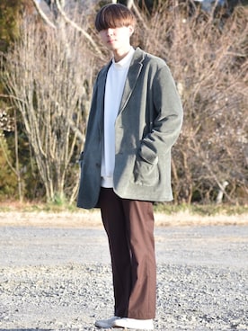 「CREARE -LINO-（クレアーレリノ）のアイテム（スウェット）」を使った、おだまや  さん（メンズ・171cm）の春コーディネート