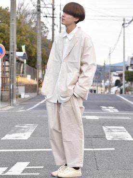 「NYLAUS（ナイラス）のアイテム（ジャケット/アウター）」を使った、おだまや  さん（メンズ・171cm）の春コーディネート