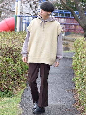 「HARE（ハレ）のアイテム（シューズ）」を使った、おだまや  さん（メンズ・171cm）の春コーディネート