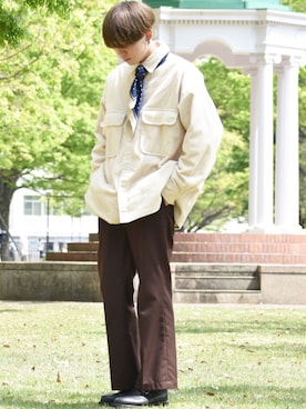 「HARE（ハレ）のアイテム（シューズ）」を使った、おだまや  さん（メンズ・171cm）の春コーディネート