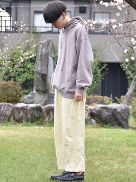 「HARE（ハレ）のアイテム（シューズ）」を使った、おだまや  さん（メンズ・171cm）の春コーディネート