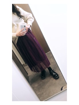 「3wayスカート」｜liさん（レディース・157cm）の冬コーディネート