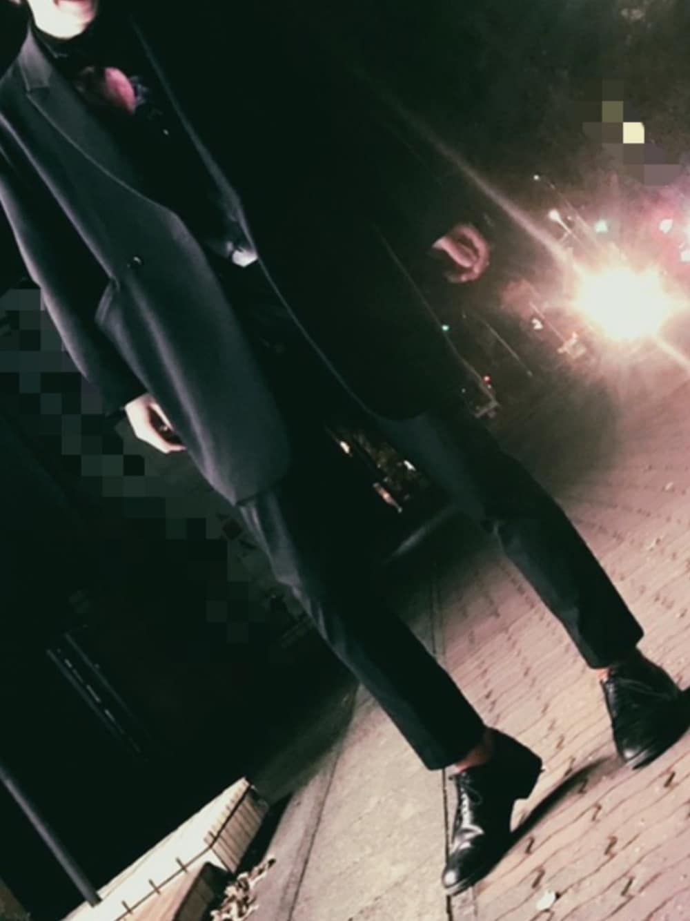 「SHAREEF、年末WEAR感謝祭、モード、HARE、SENSEOFPLACE」｜「HAREのオーバーロングジャケット(HARE)（テーラードジャケット、ブラック系）」を使った、Reiさん（メンズ・178cm）の冬コーディネートの1枚目の写真