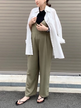 「titivate（ティティベイト）のアイテム（オールインワン・サロペット）」を使った、titivateさん（レディース・160cm）の夏コーディネート