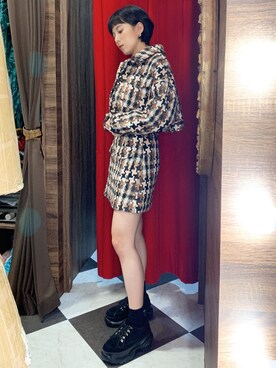「ONCE UPON A TIME（ワンス　アポン　ア　タイム）のアイテム（ジャケット/アウター）」を使った、stellaさん（レディース・160cm）の冬コーディネート