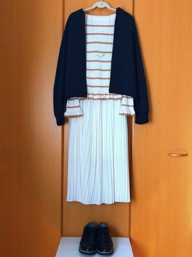 「秋のブラウンスタイル」｜「アイテム（ブルゾン）」を使った、＊k＊さん（レディース・159cm）の秋コーディネート