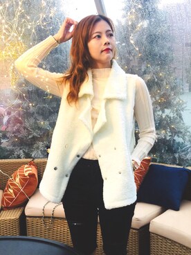 「chic」｜venuskimさん（レディース・158cm）の冬コーディネート