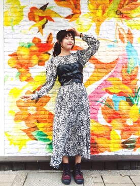 「通勤穿搭」｜「アイテム（ワンピース/ドレス）」を使った、venuskimさん（レディース・158cm）の春コーディネート