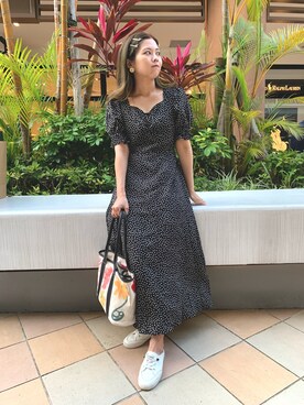 「通勤穿搭」｜「アイテム（ワンピース/ドレス）」を使った、venuskimさん（レディース・158cm）の夏コーディネート