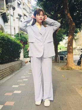 「通勤穿搭」｜「アイテム（スーツセット）」を使った、venuskimさん（レディース・158cm）の夏コーディネート