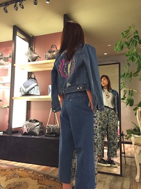 「デニムから始まったライフスタイルブランド」｜「アイテム（デニムジャケット）」を使った、nanaさん（レディース・167cm）の春コーディネート