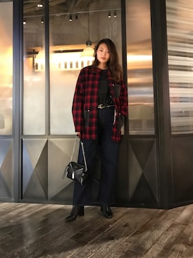 「デニムから始まったライフスタイルブランド」｜「アイテム（ノーカラージャケット）」を使った、nanaさん（レディース・167cm）の秋コーディネート