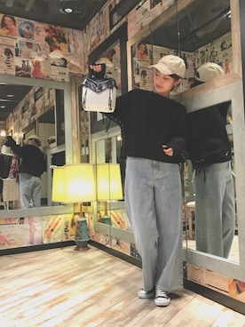 「デニムから始まったライフスタイルブランド」｜「アイテム（バッグ）」を使った、nanaさん（レディース・167cm）の秋コーディネート