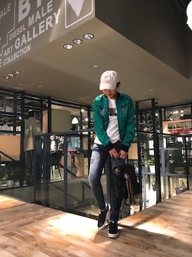 「デニムから始まったライフスタイルブランド」｜「アイテム（ジャケット/アウター）」を使った、nanaさん（レディース・167cm）の秋コーディネート